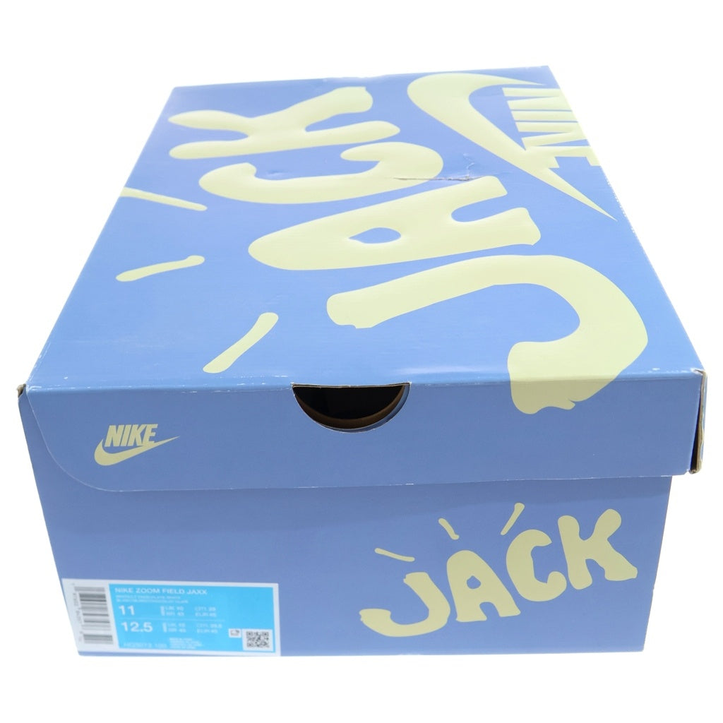 NIKE(ナイキ) ×TRAVIS SCOTT ZOOM FIELD JAXXHQ3073-100 トラヴィススコット ズーム フィールド ジャックス ローカットスニーカー ブラウン/ホワイト US29/11cm