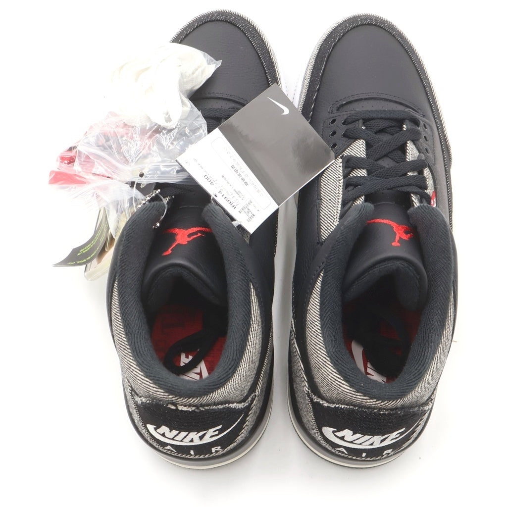 NIKE(ナイキ) ×Levi's AIR JORDAN 3 RETRO SP IR0914-400 リーバイス エアジョーダン3 レトロ ローカットスニーカー ブラック/インディゴ US10/28cm