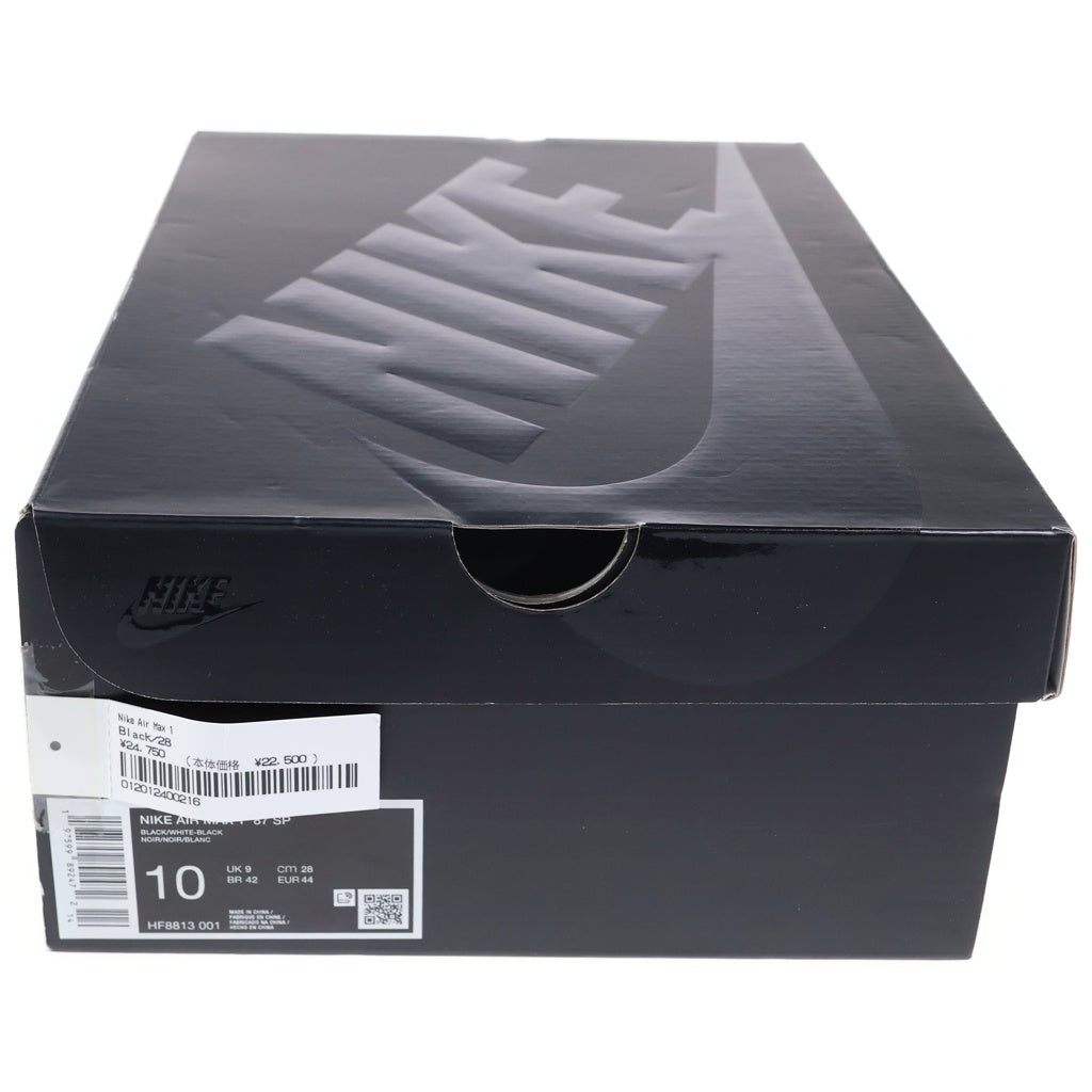 NIKE(ナイキ) ×SUPREME AIR MAX 1 87 SP HF8813-001 シュプリーム エアマックス ローカットスニーカー ブラック US10/28cm