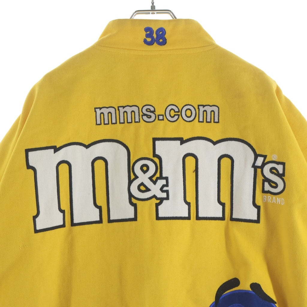 JH Design(ジェイエイチデザイン) 00s M&Ms 総柄エンブロイダリーデザイン トラッカー レーシングジャケット イエロー