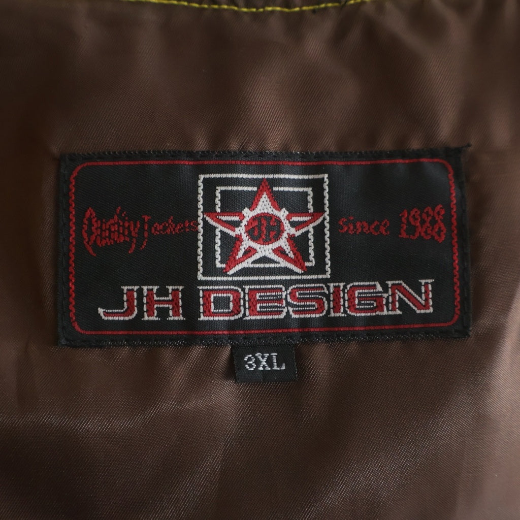 JH Design(ジェイエイチデザイン) 00s M&Ms 総柄エンブロイダリーデザイン トラッカー レーシングジャケット イエロー