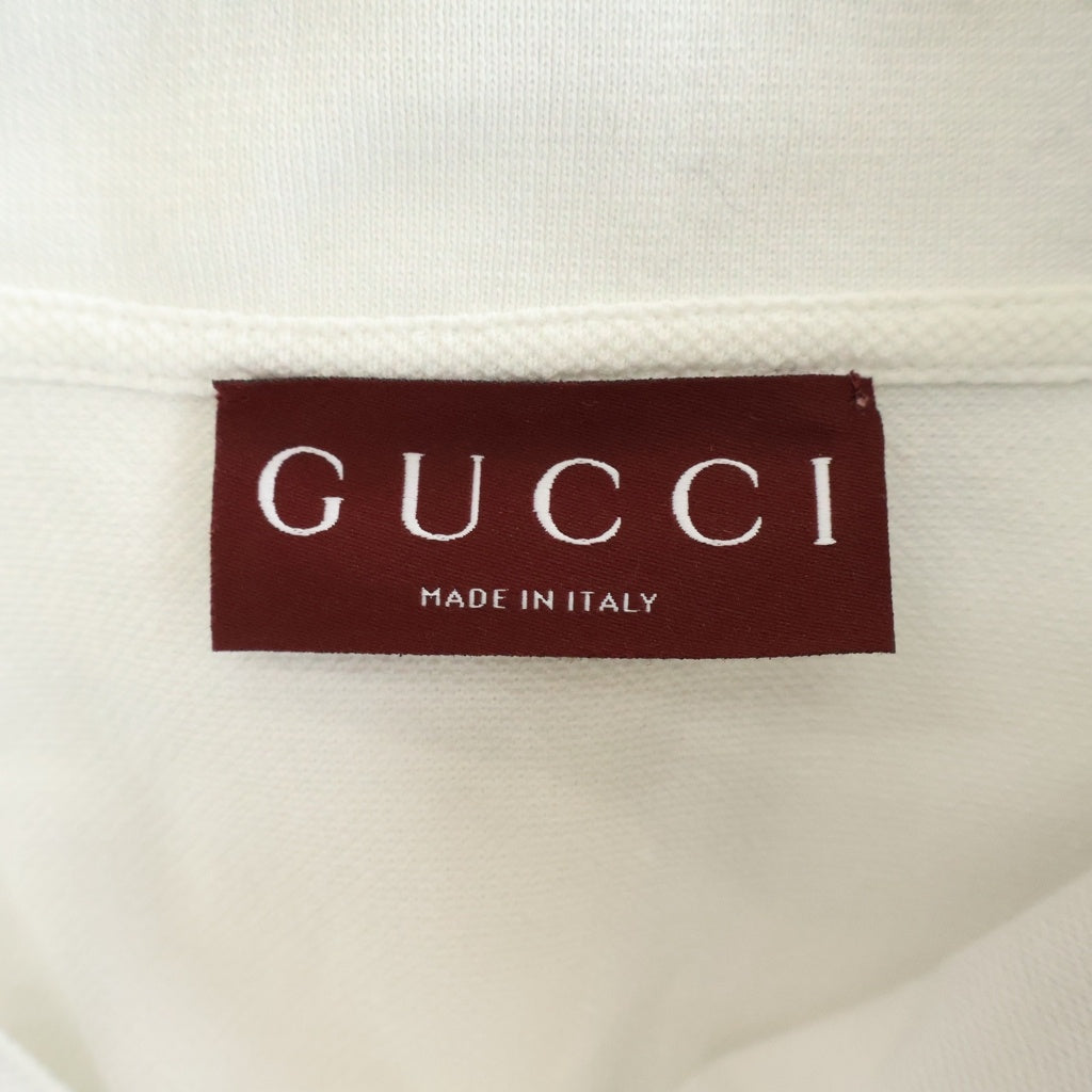 GUCCI(グッチ) Collar Logo S/S Polo カラーロゴ 半袖ポロシャツ ホワイト/レッド 784422 XJGJW