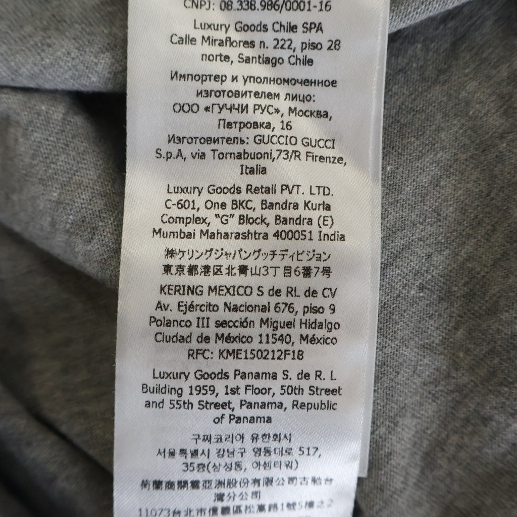 GUCCI(グッチ) カレッジロゴ 半袖Tシャツ グレー 771758 XJGA5