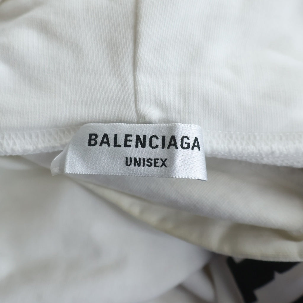 BALENCIAGA(バレンシアガ) PARIS アーチ刺繍ロゴ プルオーバースウェットパーカー ホワイト 675003 TLVL8