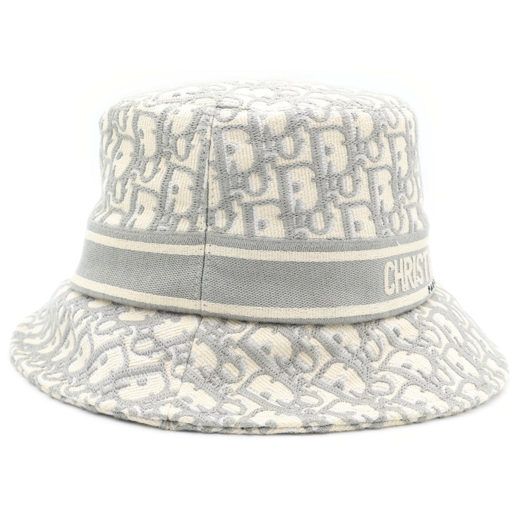 Christian Dior(クリスチャンディオール) オブリーク 総柄 バケットハット 帽子 グレー 11DOB923I132