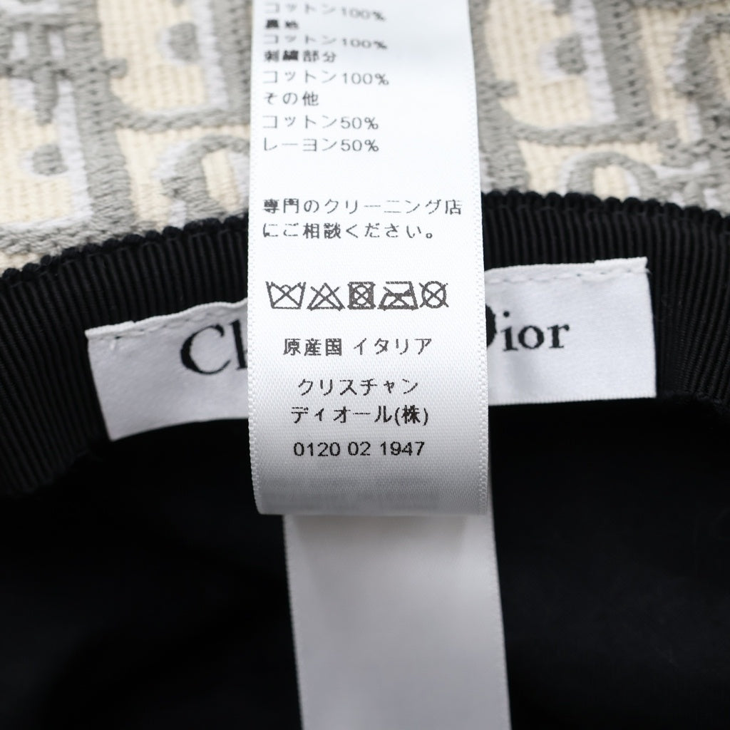 Christian Dior(クリスチャンディオール) オブリーク 総柄 バケットハット 帽子 グレー 11DOB923I132