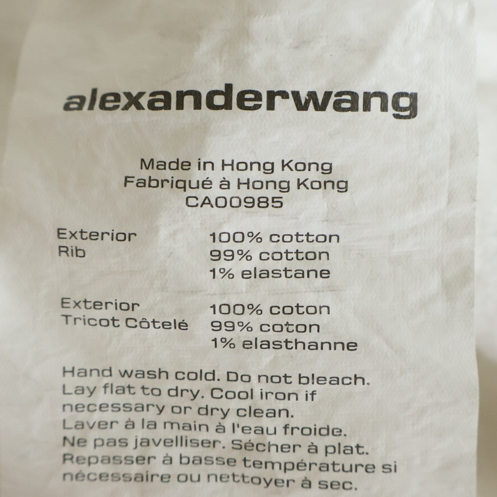 ALEXANDER WANG(アレキサンダーワン) ロゴ刺繍 モックネック スウェットトレーナー ホワイト