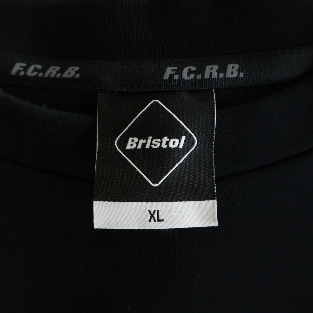 F.C.R.B./F.C.Real Bristol/FCRB(エフシーアールビー/エフシーレアルブリストル) 21AW AUTHENTIC LOGO TECH KNIT フロントロゴデザイン クルーネック スウェットトレーナー ブラック FCRB-212063