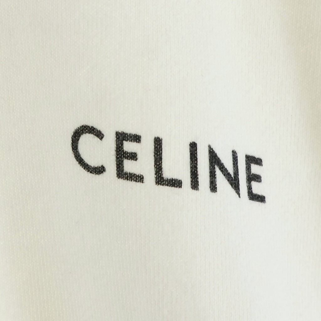 CELINE(セリーヌ) 23SS フロントロゴデザイン フーデッド プルオーバー パーカー ホワイト 2Y958670Q