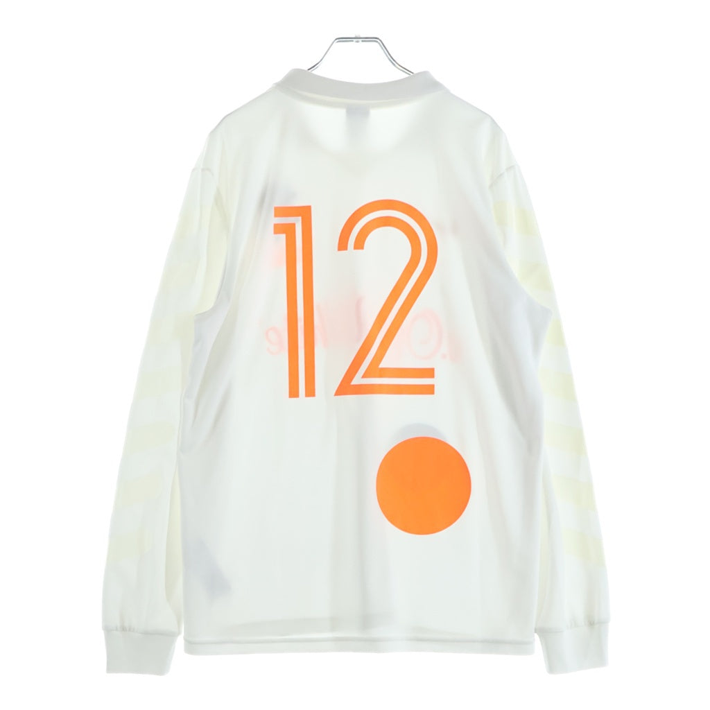 OFF-WHITE(オフホワイト) 18SS ×NIKE Mercurial NRG X FB Jersey ナイキ マーキュリアル フットボールジャージー ゲームシャツ 長袖Tシャツ カットソー ホワイト AA3300-100