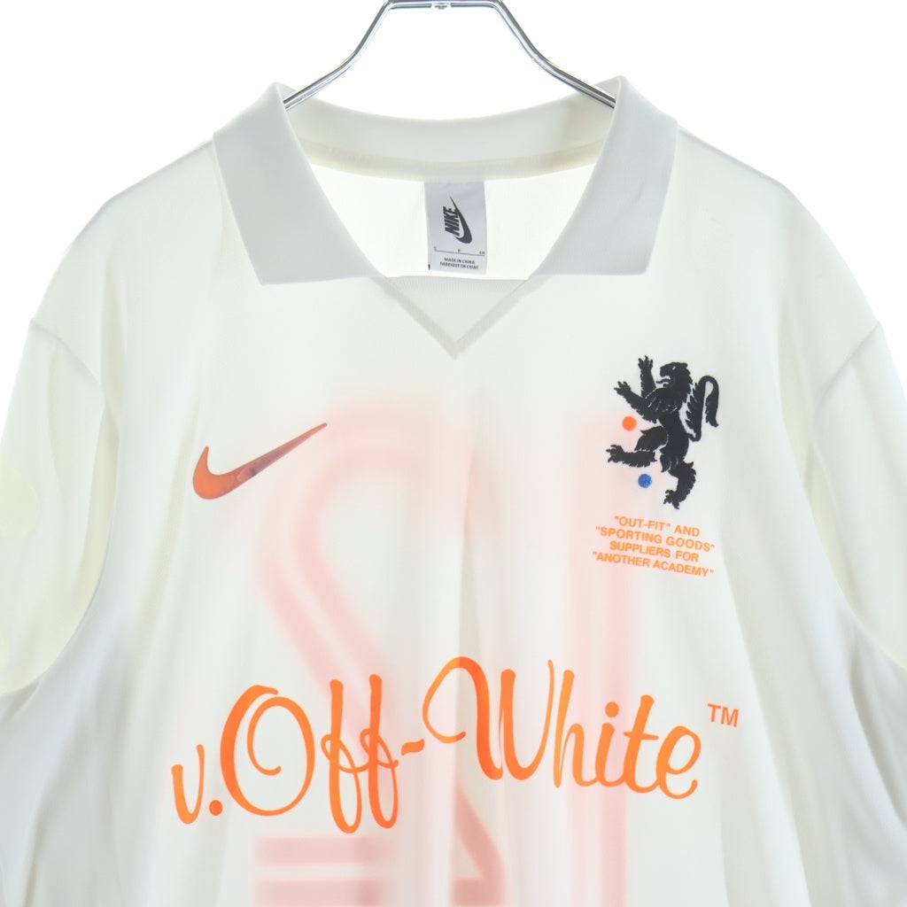 OFF-WHITE(オフホワイト) 18SS ×NIKE Mercurial NRG X FB Jersey ナイキ マーキュリアル フットボールジャージー ゲームシャツ 長袖Tシャツ カットソー ホワイト AA3300-100