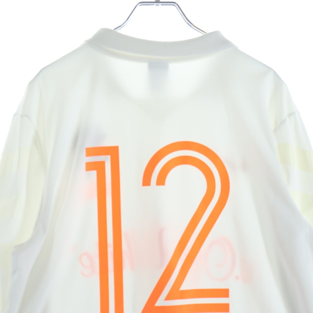 OFF-WHITE(オフホワイト) 18SS ×NIKE Mercurial NRG X FB Jersey ナイキ マーキュリアル フットボールジャージー ゲームシャツ 長袖Tシャツ カットソー ホワイト AA3300-100