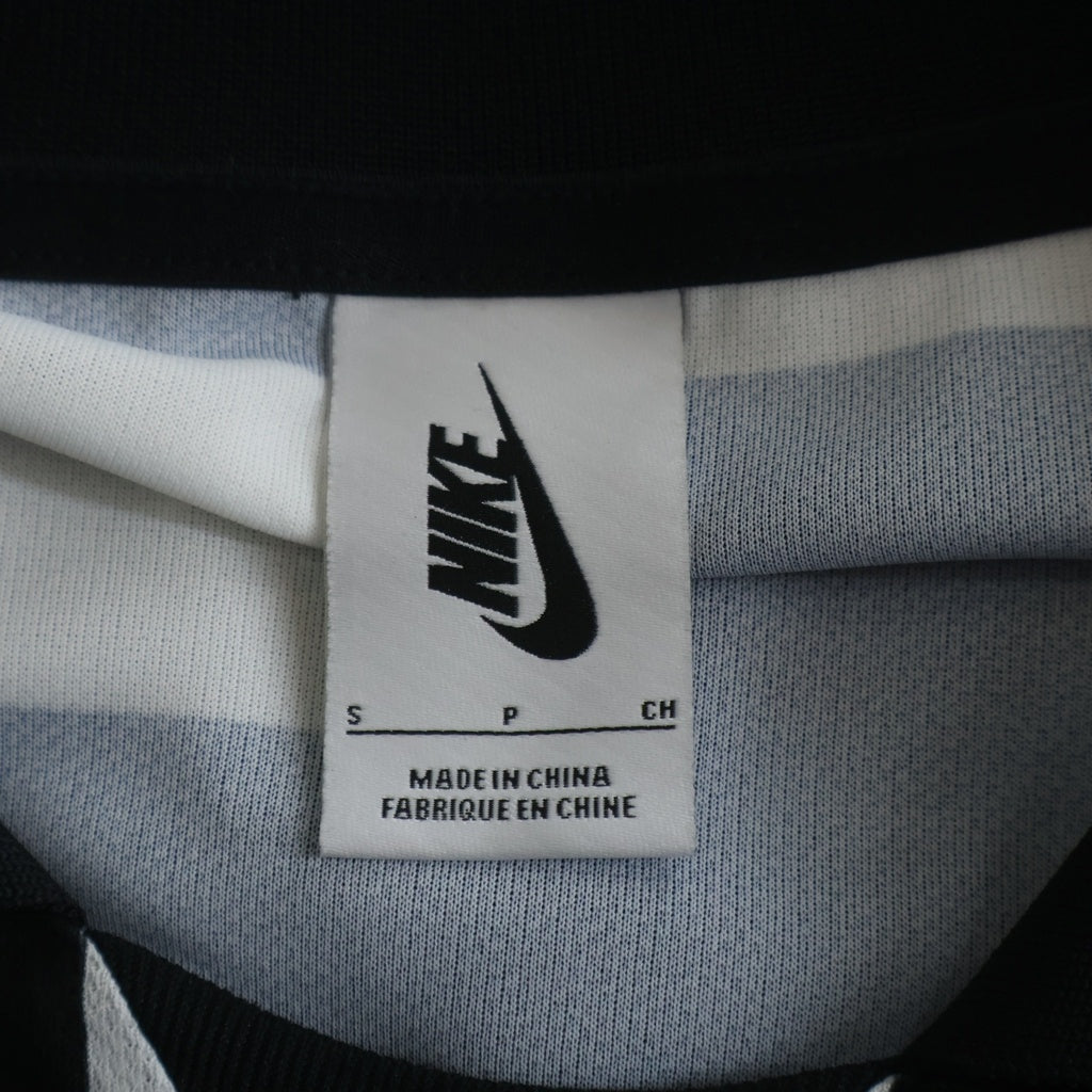 NIKE(ナイキ) ×OFF-WHITE FOOTBALL AWAY JERSEY オフホワイト チェック総柄 フロントロゴデザイン 長袖 ユニフォームシャツ ブラック/ホワイト