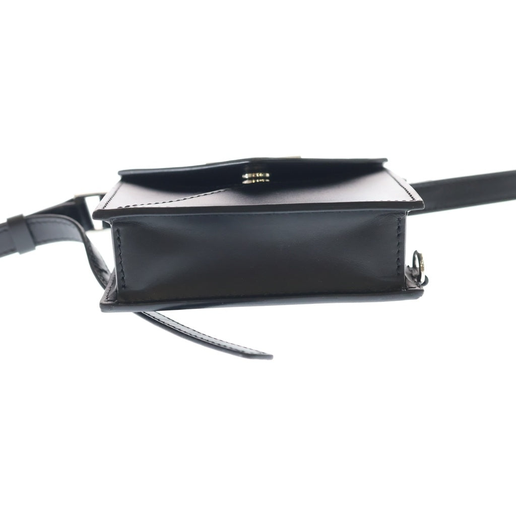MM6 Maison Margiela(エムエムシックスメゾンマルジェラ) JAPANESE MINI CROSS BODY ジャパニーズ ミニ クロスボディ レザー ショルダーバッグ ブラック SB6ZI0006 P5546 レディース