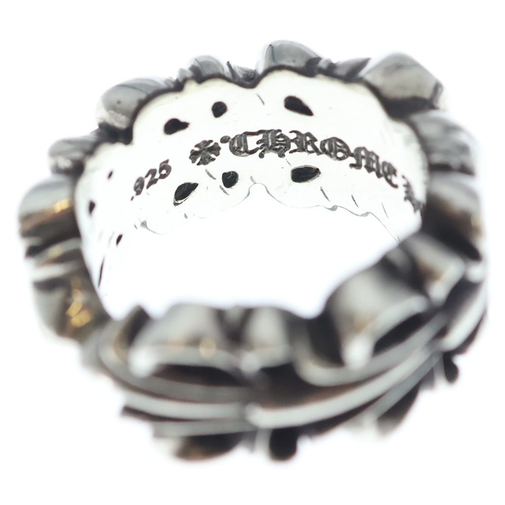 CHROME HEARTS(クロムハーツ) DBL FLRL CRS HRT ダブルフローラルクロスハートリング シルバー