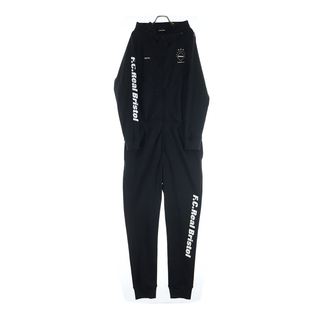 F.C.R.B./F.C.Real Bristol/FCRB(エフシーアールビー/エフシーレアルブリストル) 17SS ALL IN ONE フーデッド スターデザイン オールインワン つなぎ ブラック FCRB-170017