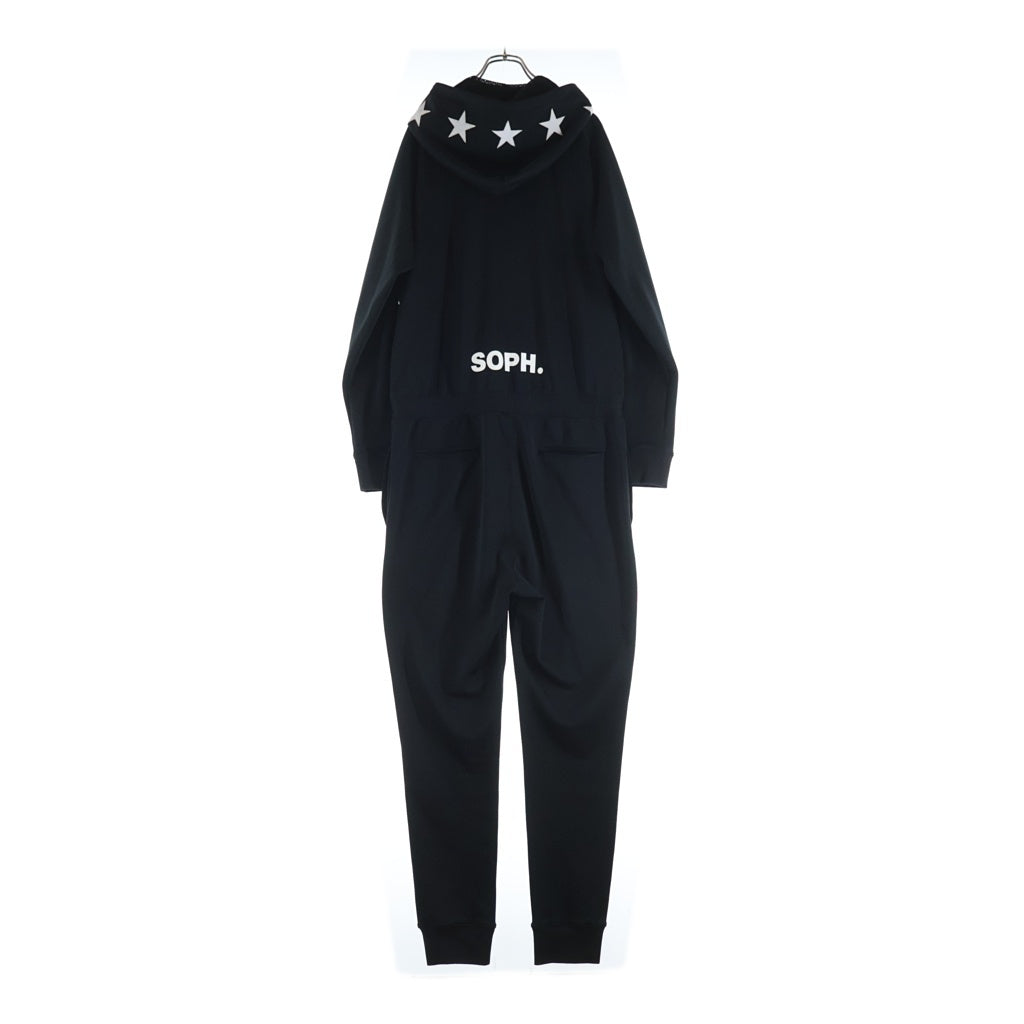 F.C.R.B./F.C.Real Bristol/FCRB(エフシーアールビー/エフシーレアルブリストル) 17SS ALL IN ONE フーデッド スターデザイン オールインワン つなぎ ブラック FCRB-170017