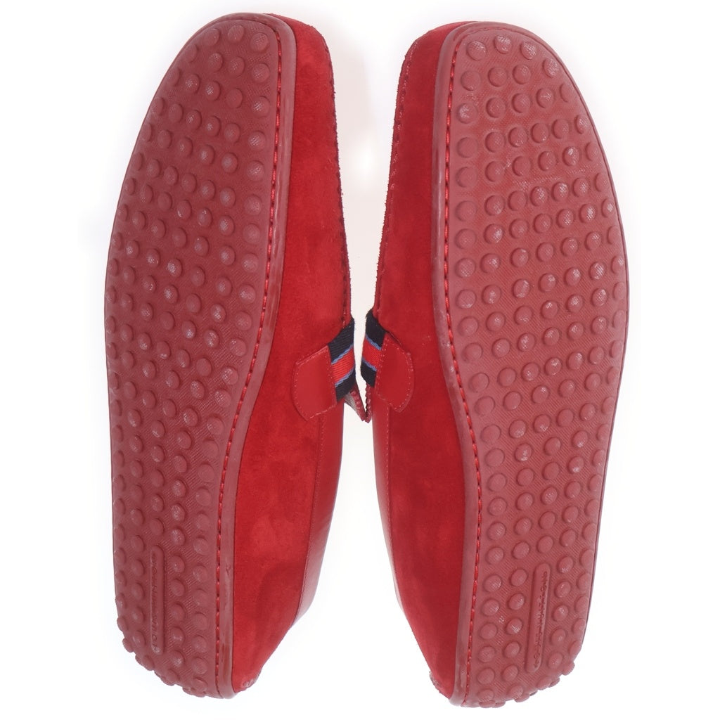 LOUIS VUITTON(ルイヴィトン) スウェードレザー ドライビングシューズ ローファー レッド