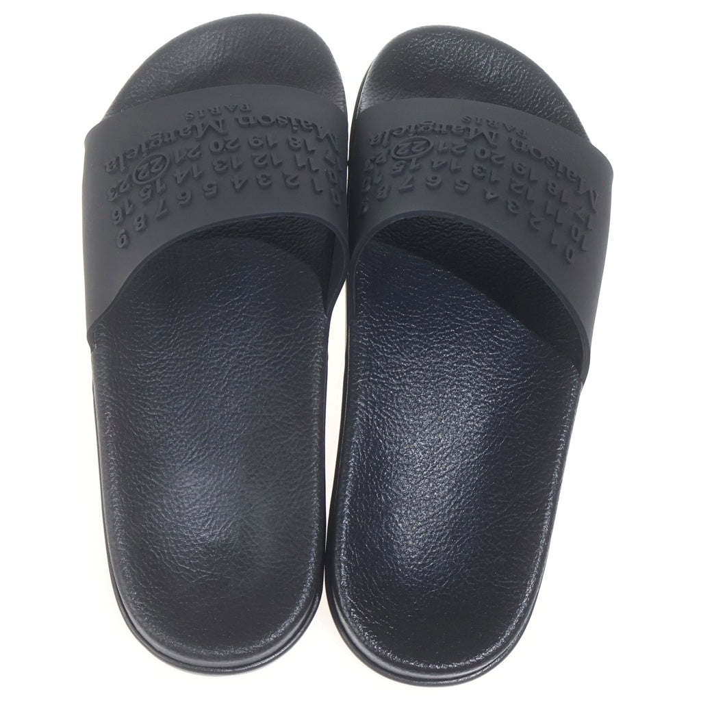 Maison Margiela(メゾンマルジェラ) カレンダーロゴ ラバー スライドサンダル ブラック