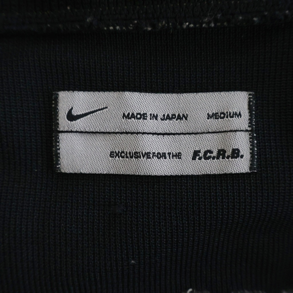 F.C.R.B./F.C.Real Bristol/FCRB(エフシーアールビー/エフシーレアルブリストル) ×ナイキ ロゴデザイン ドローコード付き ジップアップ ジャージ トラックジャケット ブラック/グレー