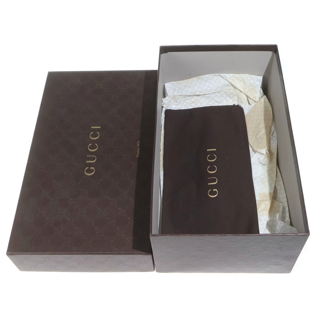 GUCCI(グッチ) インターロッキングG レザー シューズ ローファー ブラウン 407295