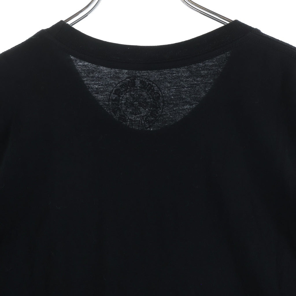 CHROME HEARTS(クロムハーツ) BACK CROSS NECK LOGO TEE バッククロス ネックロゴ クルーネック 半袖Tシャツ カットソー ブラック