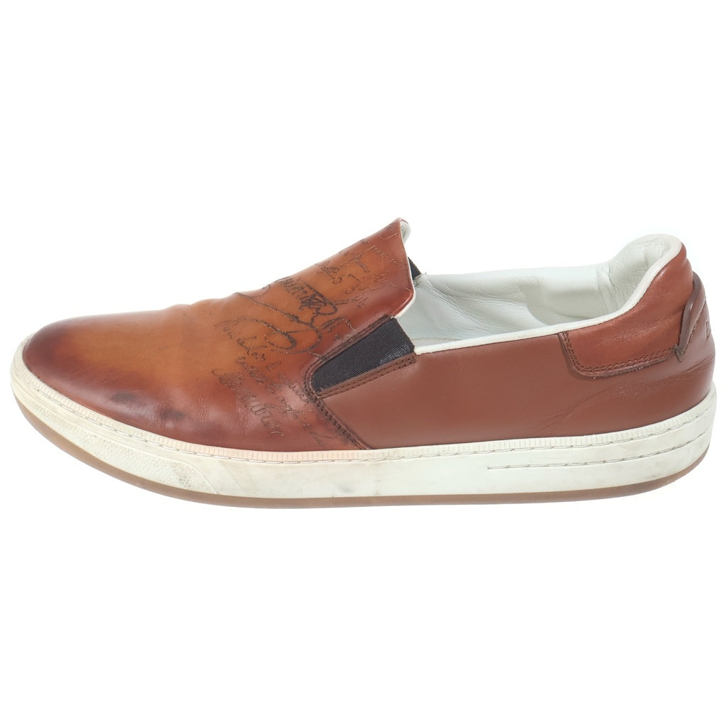 Berluti(ベルルッティ) SCRITTO スクリット カリグラフィ レザー スリッポン ローカットスニーカー ブラウン