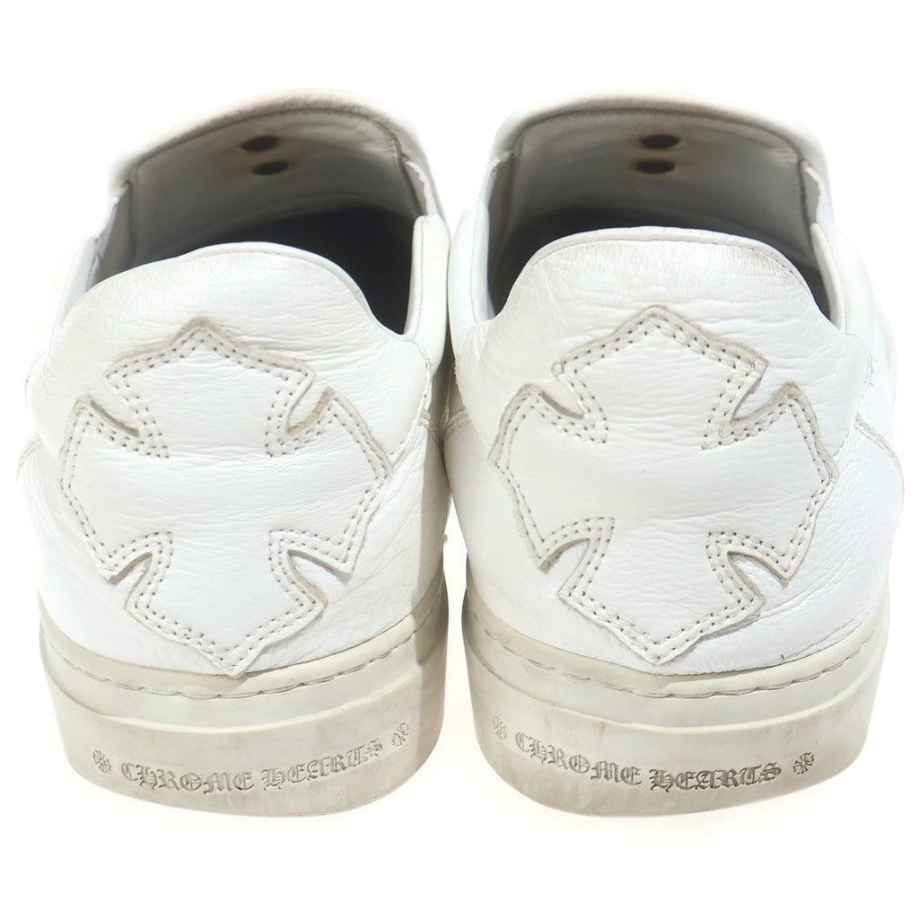 CHROME HEARTS(クロムハーツ) SLIP ON スリッポン CHプラス レザーパッチ ダガー ローカットスニーカー ホワイト