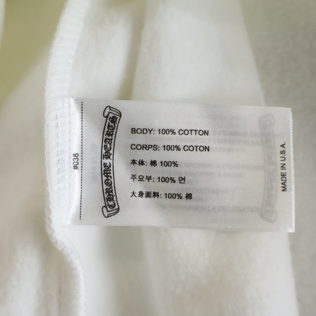 CHROME HEARTS(クロムハーツ) FOIL HOODIE ロゴプリント スウェット プルオーバーパーカー ホワイト