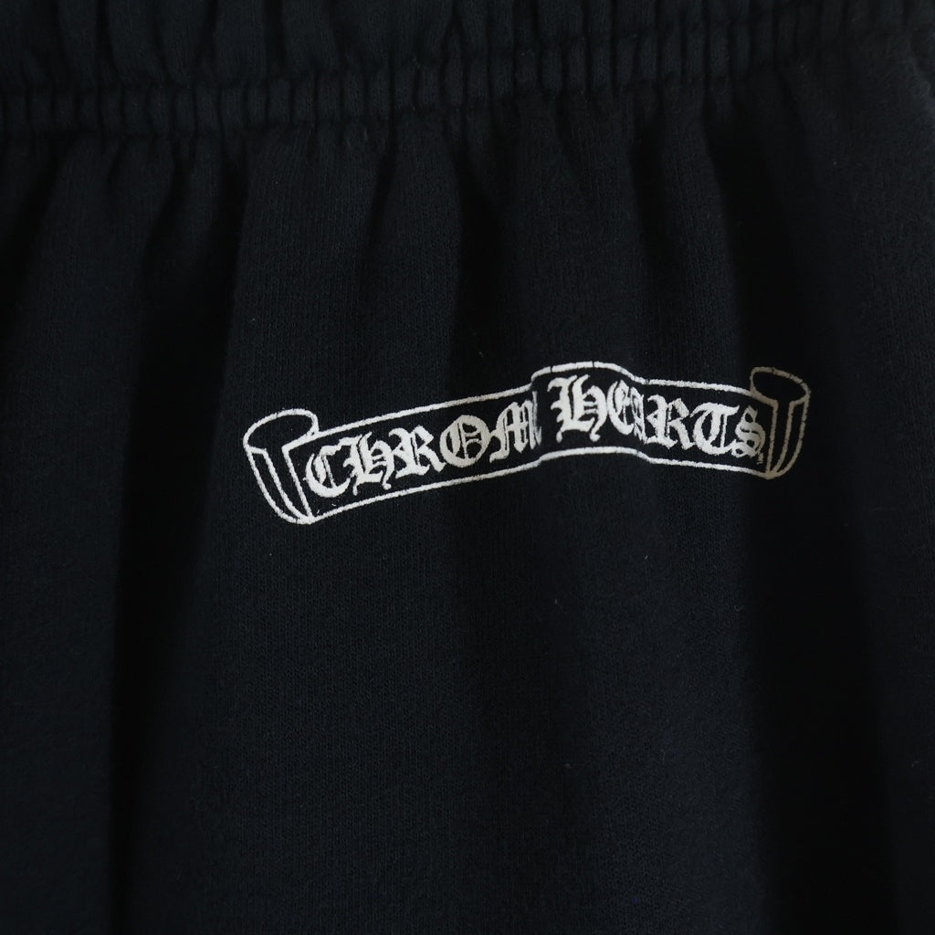 CHROME HEARTS(クロムハーツ) SWTSHRT PANTS フロントスクロールラベル サイドプリント スウェットパンツ ブラック