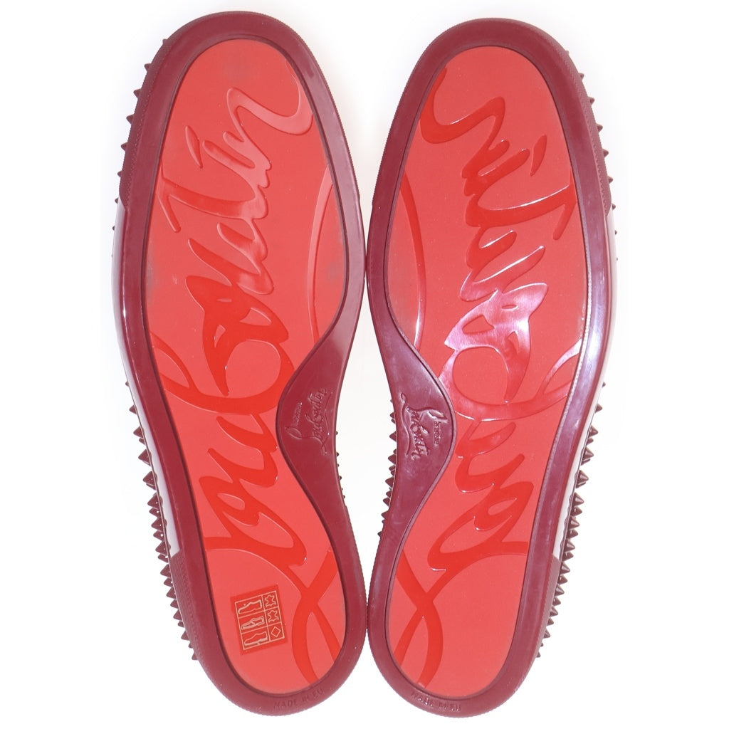 CHRISTIAN LOUBOUTIN(クリスチャンルブタン) ROLLERBOY SPIKES ローラーボーイスパイク スタッズデザイン スリッポン ローファー レッド