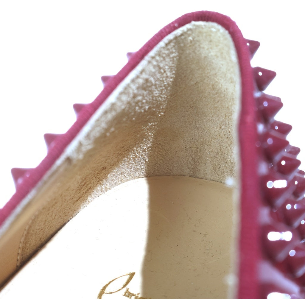 CHRISTIAN LOUBOUTIN(クリスチャンルブタン) ROLLERBOY SPIKES ローラーボーイスパイク スタッズデザイン スリッポン ローファー レッド
