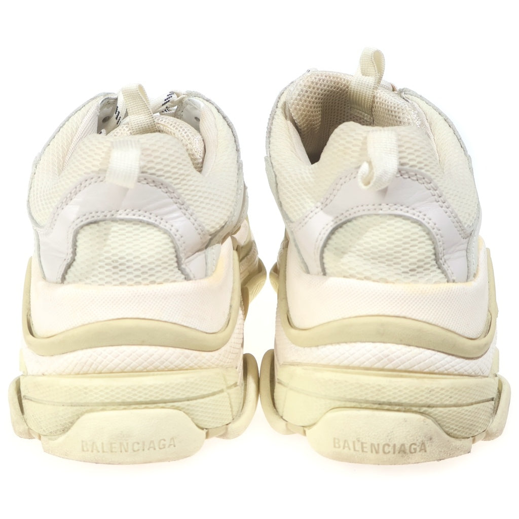 BALENCIAGA(バレンシアガ) TRIPLE S ロゴエンブロイダリー ダッド ローカットスニーカー アイボリー 524036