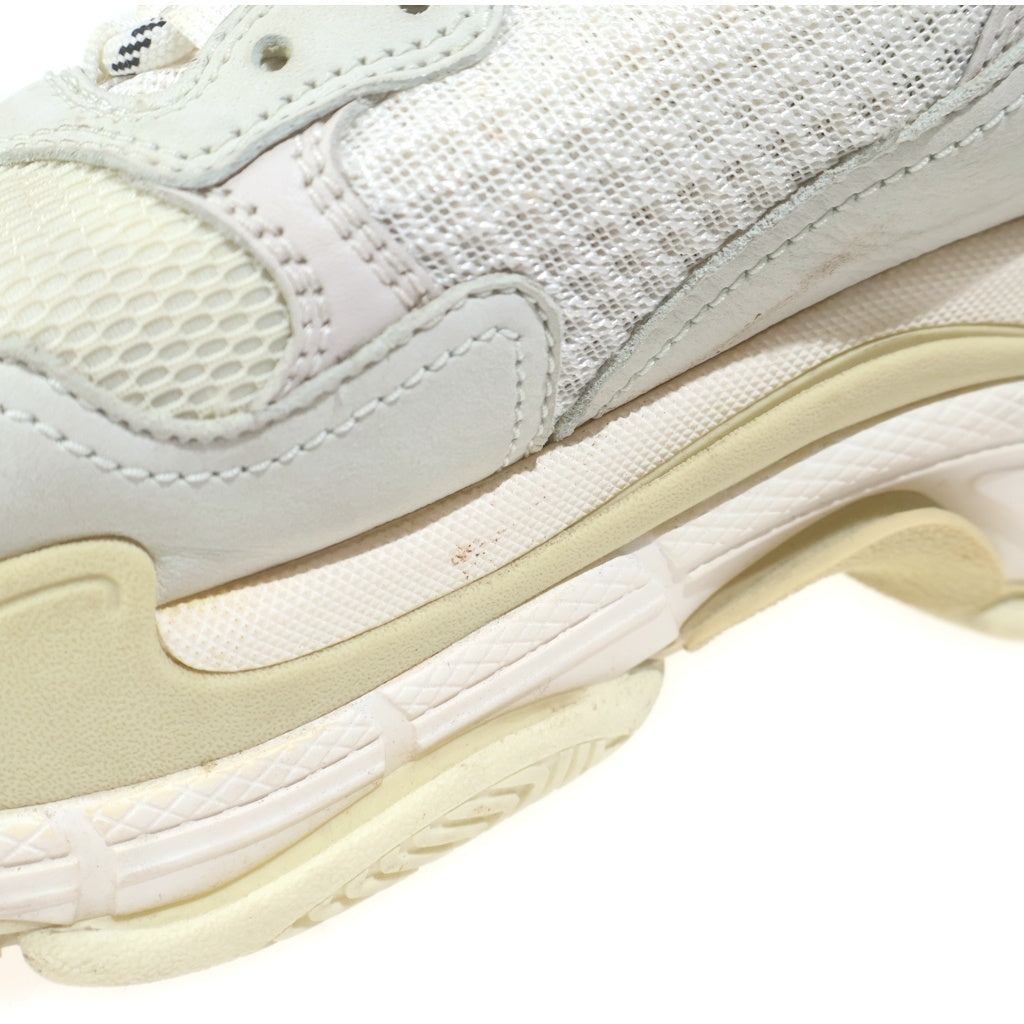 BALENCIAGA(バレンシアガ) TRIPLE S ロゴエンブロイダリー ダッド ローカットスニーカー アイボリー 524036