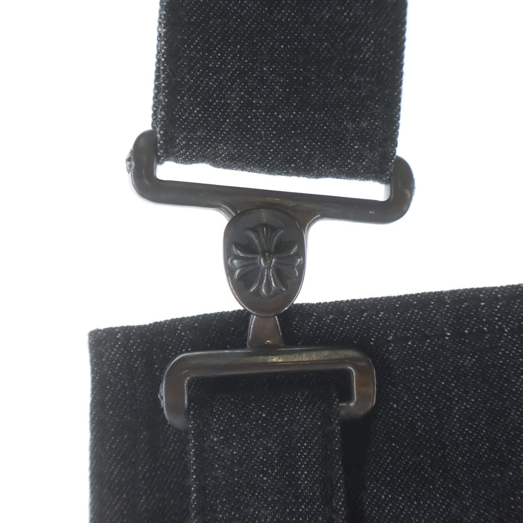 CHROME HEARTS(クロムハーツ) CEMETERY CROSS APRON セメタリークロスパッチ付き デニムエプロン ブラック
