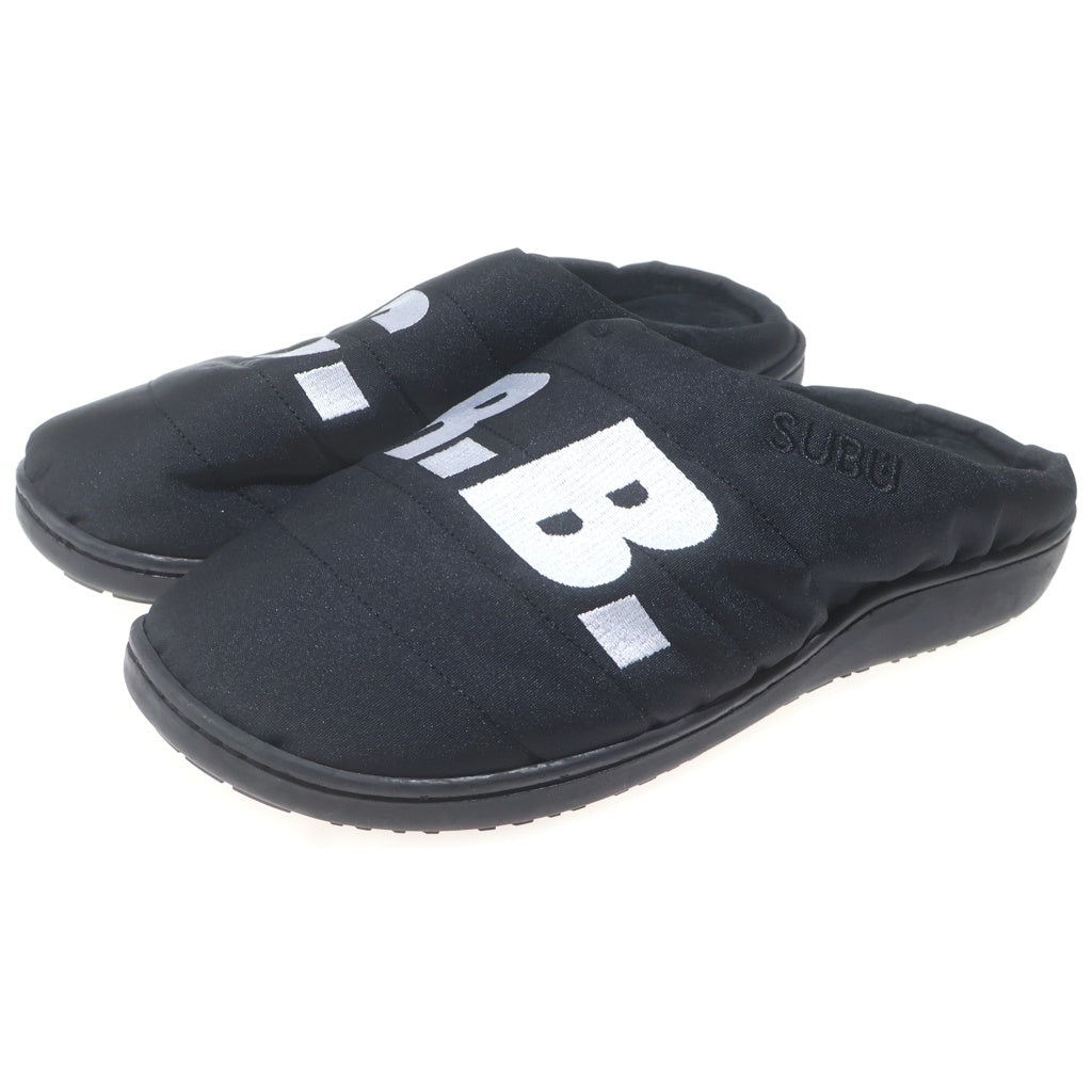 F.C.R.B./F.C.Real Bristol/FCRB(エフシーアールビー/エフシーレアルブリストル) 20AW ×SUBU SANDAL スブ ロゴ刺繍 ウインター パテッド ナイロン サンダル ブラック FCRB-202109
