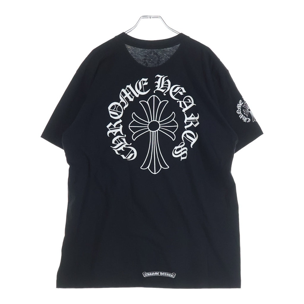 CHROME HEARTS(クロムハーツ) CH T-SHIRT ネックロゴ プリント 半袖Tシャツ カットソー ブラック