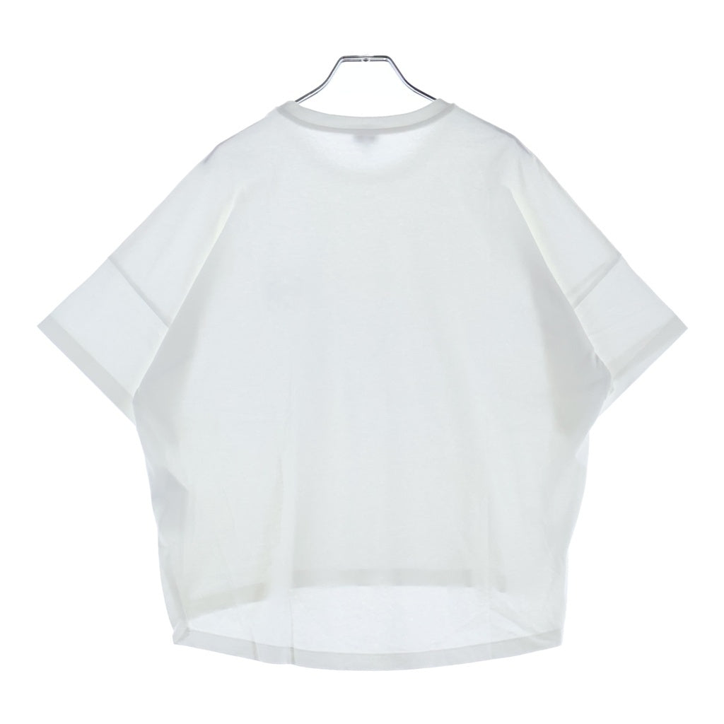 LOEWE(ロエベ) アナグラム ロゴ刺繍 オーバーサイズ 半袖Tシャツ カットソー ホワイト レディース S359341XA4