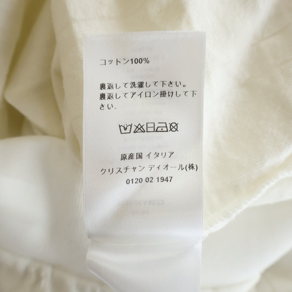 Christian Dior(クリスチャンディオール) カナージュ ロゴ 総柄 パイル地 テリークロス 半袖 パーカー ホワイト レディース 213S06A4023