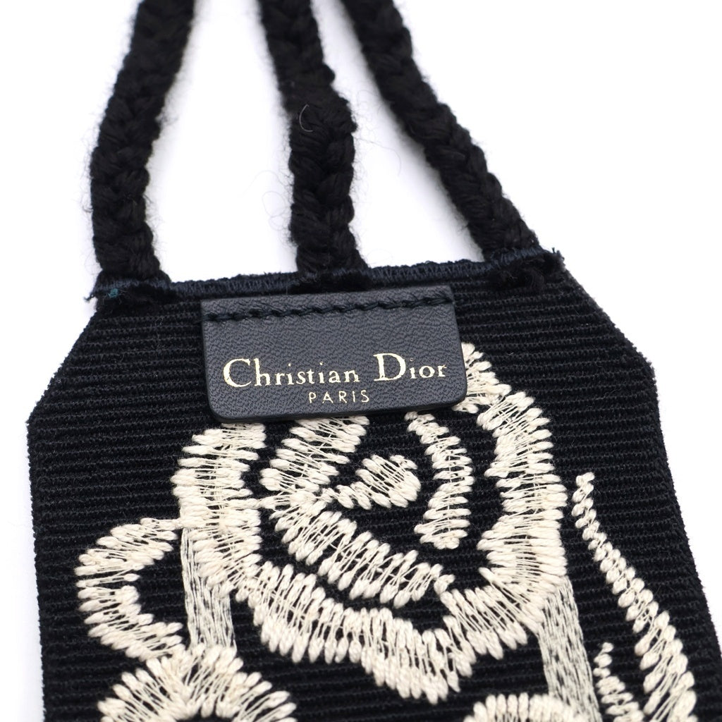 Christian Dior(クリスチャンディオール) ロゴ刺繍 キャンバス メキシカンフラワーベルト 23-MA-1108 レディース
