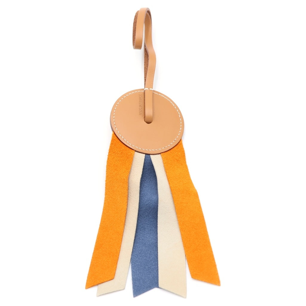 HERMES(エルメス) パドックフラット ヴァッシュハンター セリエ レザー チャーム キーホルダー ブラウン レディース