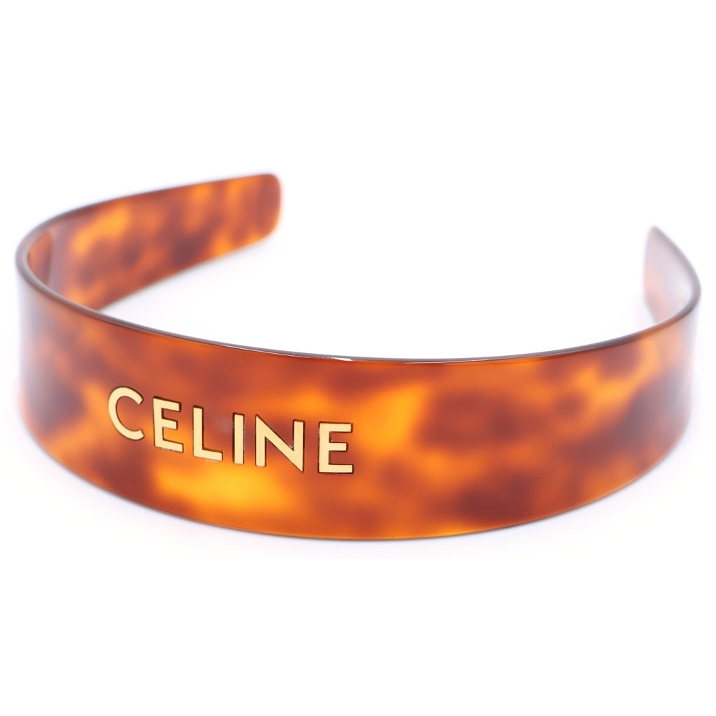 CELINE(セリーヌ) ロゴ カチューシャ ヘッドバンド ヘアアクセサリー ブラウン レディース 46Y376CEA