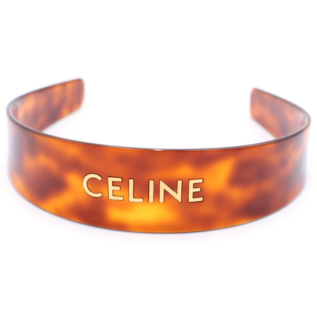 CELINE(セリーヌ) ロゴ カチューシャ ヘッドバンド ヘアアクセサリー ブラウン レディース 46Y376CEA
