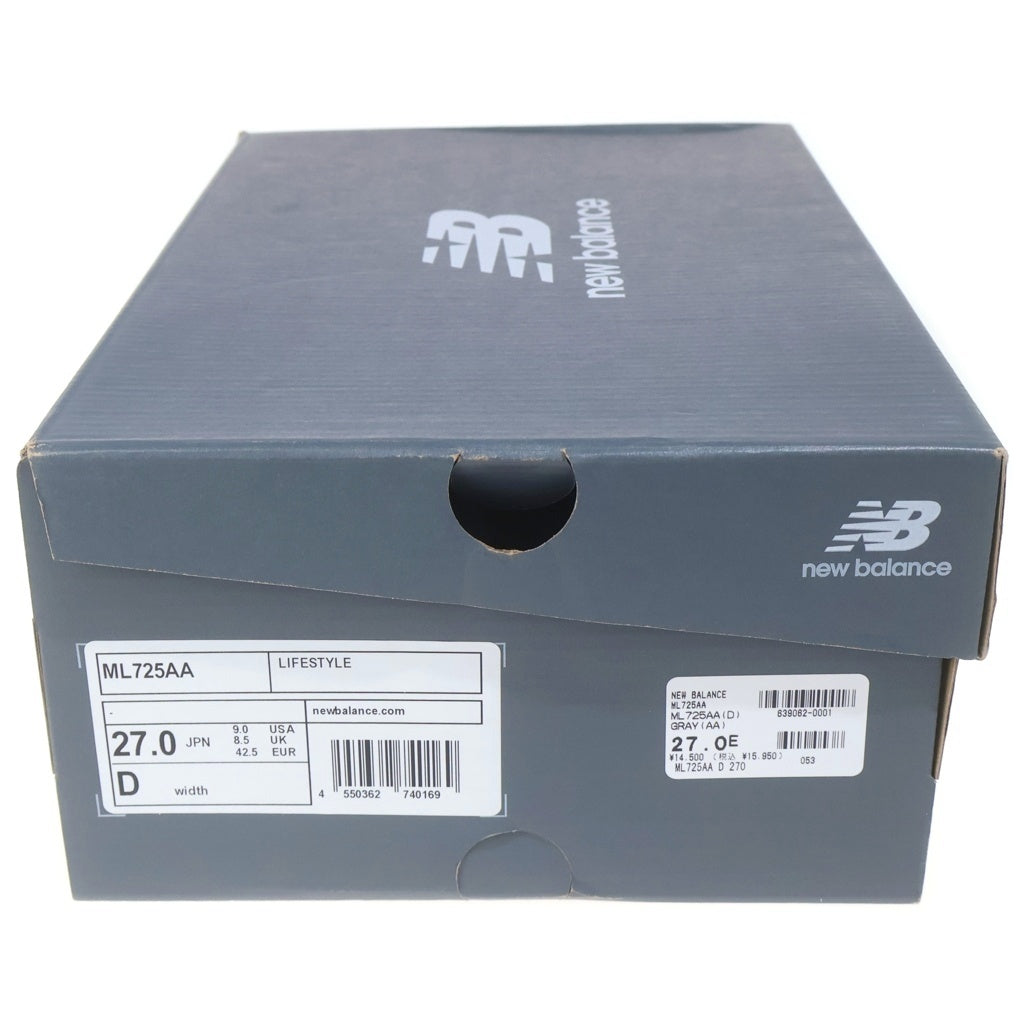 New Balance(ニューバランス) ML725AA スエードローカットスニーカー グレー US9/27cm