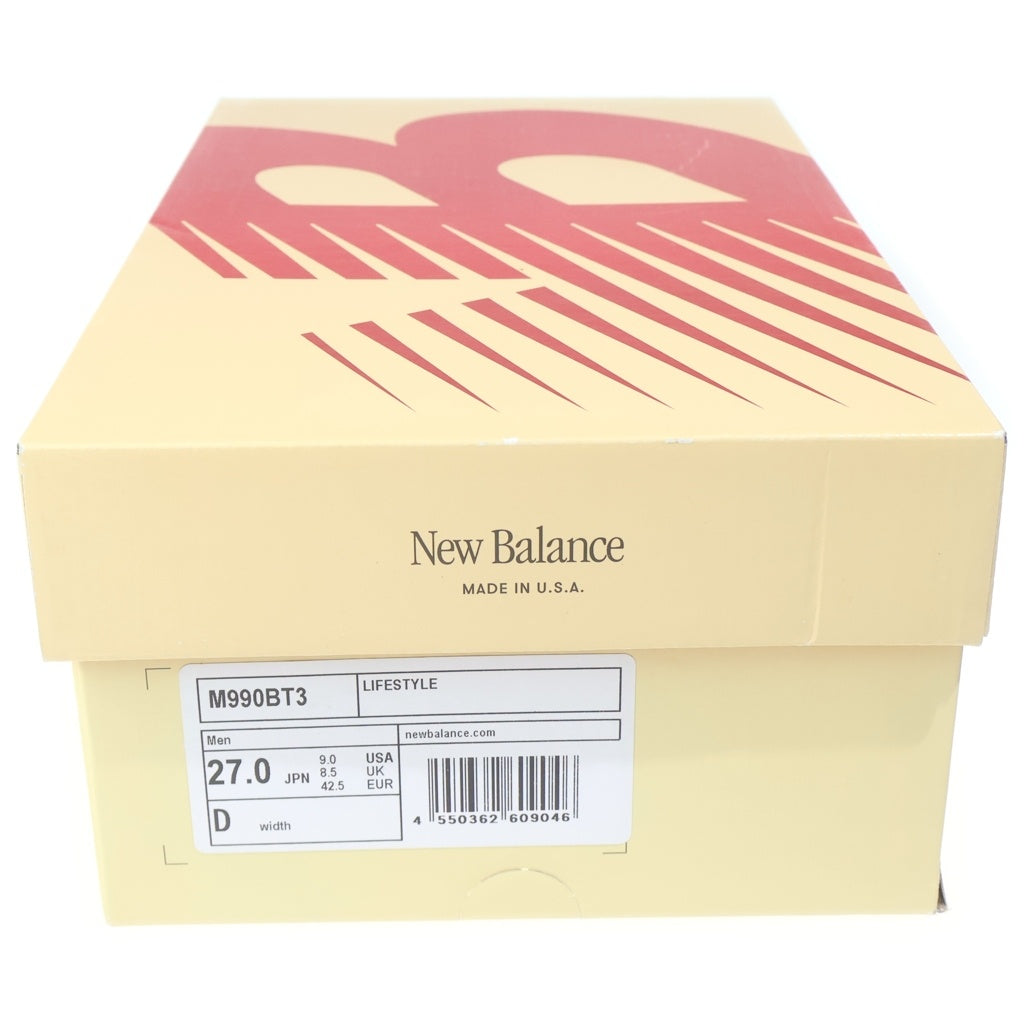 New Balance(ニューバランス) M990BT3 V3 ローカットスニーカー カーキ US9/27cm