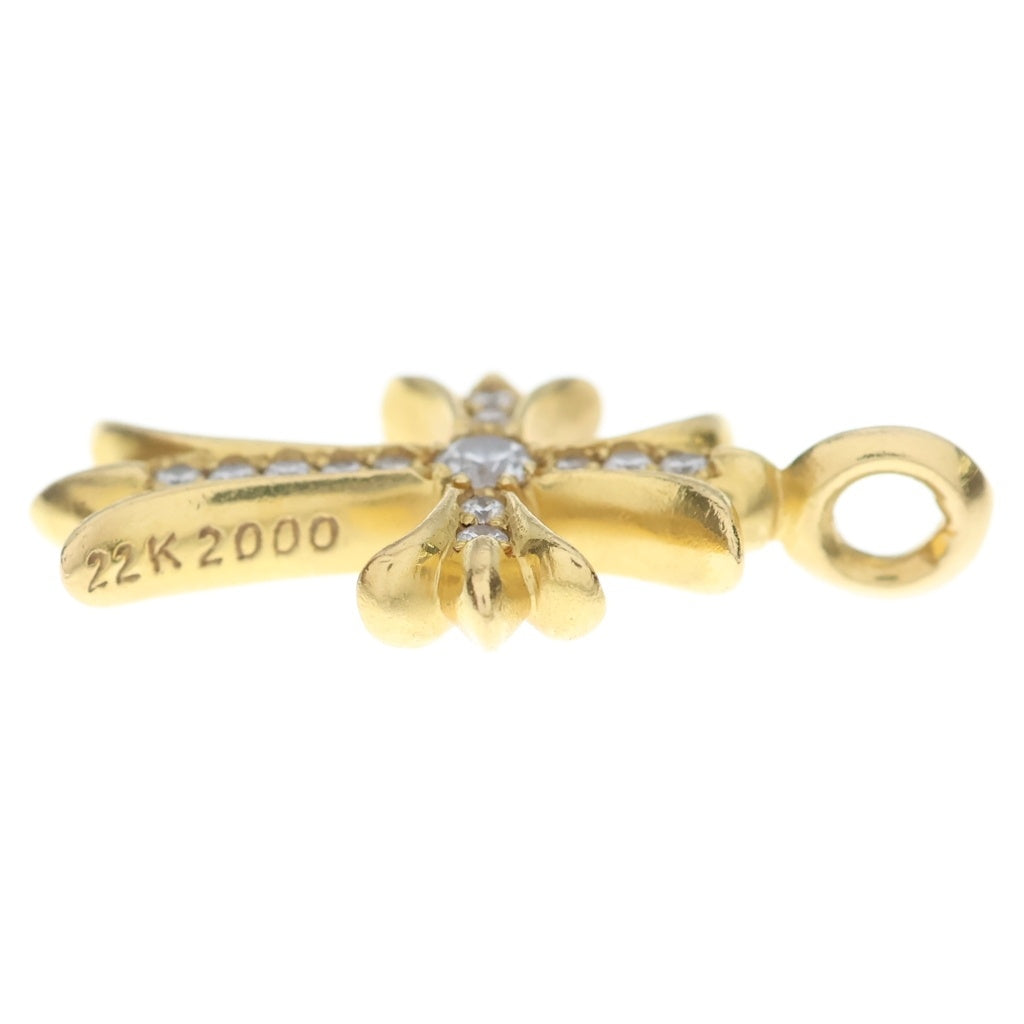 CHROME HEARTS(クロムハーツ) 22K TNY CRSF P/DIA タイニーファットクロス PAVEダイヤ ペンダントトップ ゴールドBCA033