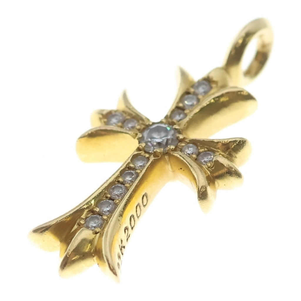 CHROME HEARTS(クロムハーツ) 22K TNY CRSF P/DIA タイニーファットクロス PAVEダイヤ ペンダントトップ ゴールドBCA033