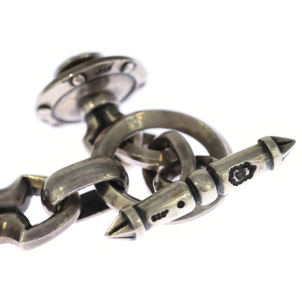 REID MFG(リード エムエフジー) 3LARGE ANCHOR LINK DOUBLE SIDE GOTHIC SURF HANGER W/Wallet Keepar T-Bar ウォレットチェーン キーチェーン ウォレットキーパー Tバー シルバー
