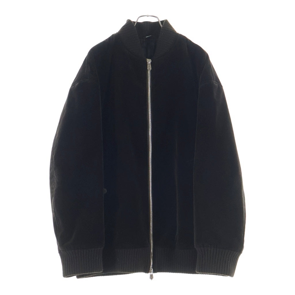 HERMES(エルメス) 25AW カシミヤ ベルベット ジップアップ ボンバージャケット ブラウン