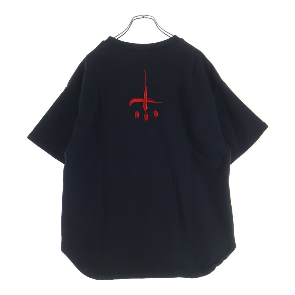 cvtvlist(カタリスト) USUAL S/S TEE ロゴ刺繍 スウェット クルーネック 半袖Tシャツ カットソー ブラック